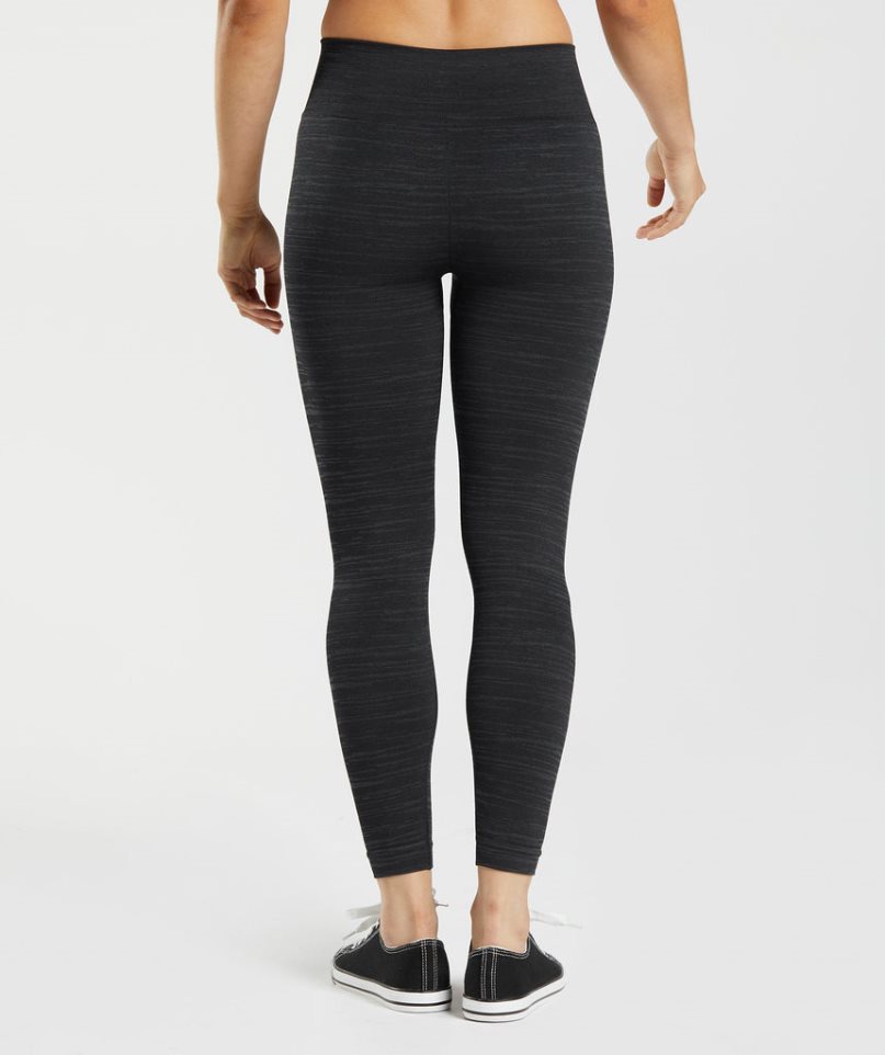 Women's Gymshark Adapt Marl Seamless Leggings Black | NZ 3ENTSM